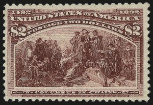 Sale 984, Lot 578, 1893 Columbian Issue ($2.00 thru $5.00, Scott 242-245)