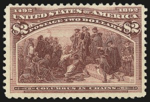 Sale 984, Lot 582, 1893 Columbian Issue ($2.00 thru $5.00, Scott 242-245)