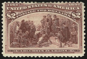 Sale 984, Lot 585, 1893 Columbian Issue ($2.00 thru $5.00, Scott 242-245)