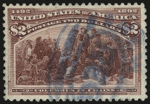 Sale 984, Lot 589, 1893 Columbian Issue ($2.00 thru $5.00, Scott 242-245)