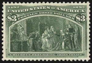 Sale 984, Lot 593, 1893 Columbian Issue ($2.00 thru $5.00, Scott 242-245)