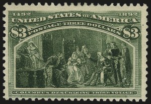 Sale 984, Lot 596, 1893 Columbian Issue ($2.00 thru $5.00, Scott 242-245)