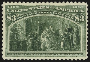 Sale 984, Lot 598, 1893 Columbian Issue ($2.00 thru $5.00, Scott 242-245)