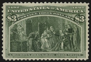 Sale 984, Lot 600, 1893 Columbian Issue ($2.00 thru $5.00, Scott 242-245)
