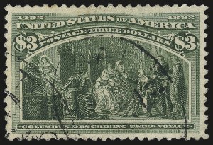 Sale 984, Lot 602, 1893 Columbian Issue ($2.00 thru $5.00, Scott 242-245)