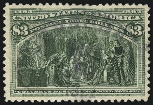 Sale 984, Lot 604, 1893 Columbian Issue ($2.00 thru $5.00, Scott 242-245)