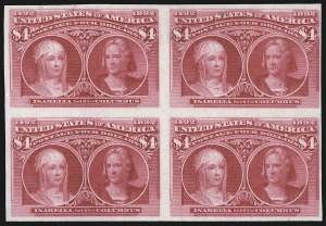 Sale 984, Lot 605, 1893 Columbian Issue ($2.00 thru $5.00, Scott 242-245)