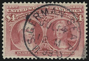 Sale 984, Lot 616, 1893 Columbian Issue ($2.00 thru $5.00, Scott 242-245)
