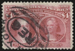 Sale 984, Lot 617, 1893 Columbian Issue ($2.00 thru $5.00, Scott 242-245)
