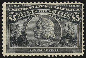 Sale 984, Lot 622, 1893 Columbian Issue ($2.00 thru $5.00, Scott 242-245)