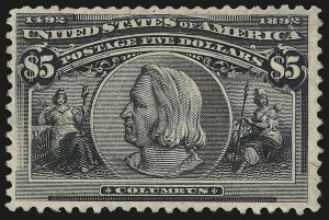 Sale 984, Lot 626, 1893 Columbian Issue ($2.00 thru $5.00, Scott 242-245)