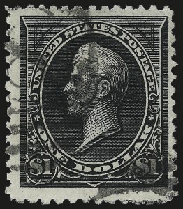 Sale 984, Lot 648, 1894 Unwatermarked Bureau Issue (Scott 246-263), $1.00 Black, Ty. II (261A) Sale 984, Lot 648, 1894 Unwatermarked Bureau Issue (Scott 246-263)