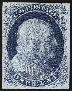 Sale 984, Lot 68, 1c 1851-56 Issue (Scott 5-9)