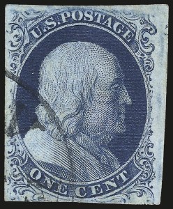 Sale 984, Lot 69, 1c 1851-56 Issue (Scott 5-9)