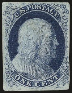 Sale 984, Lot 70, 1c 1851-56 Issue (Scott 5-9)