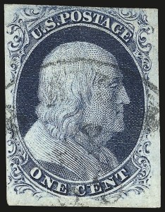 Sale 984, Lot 73, 1c 1851-56 Issue (Scott 5-9)