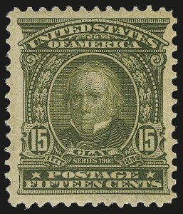 Sale 984, Lot 747, 1902-08 Issues (Scott 300-313), 15c Olive Green (309) Sale 984, Lot 747, 1902-08 Issues (Scott 300-313)