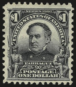 Sale 984, Lot 752, 1902-08 Issues (Scott 300-313), $1.00 Black (311) Sale 984, Lot 752, 1902-08 Issues (Scott 300-313)