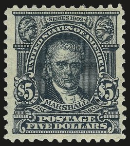 Sale 984, Lot 769, 1902-08 Issues (Scott 300-313), $5.00 Dark Green (313) Sale 984, Lot 769, 1902-08 Issues (Scott 300-313)