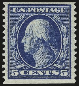 Sale 984, Lot 810, 1908-10 Washington-Franklin Issues (Scott 331-356), 5c Blue, Coil (355) Sale 984, Lot 810, 1908-10 Washington-Franklin Issues (Scott 331-356)