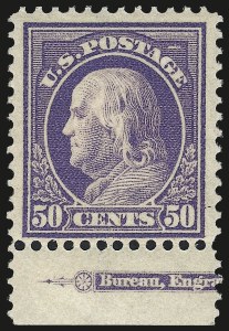 Sale 984, Lot 879, 1912-14 Washington-Franklin Issue (Scott 405-423)