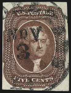 Sale 984, Lot 95, 5c-12c 1851-56 Issue (Scott 12-17)