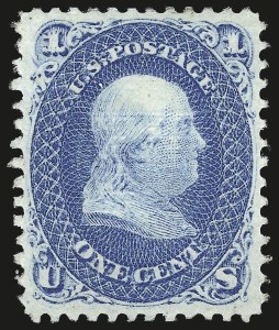 Sale 989, Lot 102, 1867-68 Grilled Issue and 1875 Re-Issue