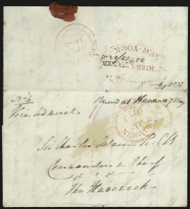 Sale 989, Lot 18, British Postal Agency in New York