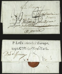 Sale 989, Lot 2, French Packet Service, 1783-1788