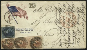 Sale 989, Lot 90, 1861-66 Issue, incl. Encased Postage