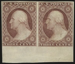 Sale 992, Lot 2043, 3c and 5c 1851-56 Issue (Scott 10-12)
