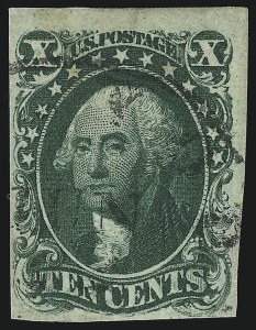 Sale 992, Lot 2055, 10c and 12c 1851-56 Issue (Scott 13-17)