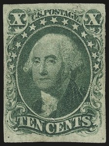 Sale 992, Lot 2056, 10c and 12c 1851-56 Issue (Scott 13-17)