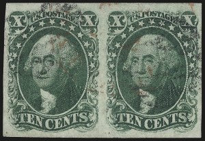 Sale 992, Lot 2057, 10c and 12c 1851-56 Issue (Scott 13-17)