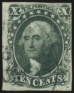 Sale 992, Lot 2060, 10c and 12c 1851-56 Issue (Scott 13-17)