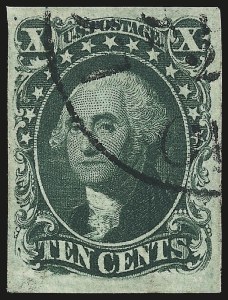 Sale 992, Lot 2062, 10c and 12c 1851-56 Issue (Scott 13-17)