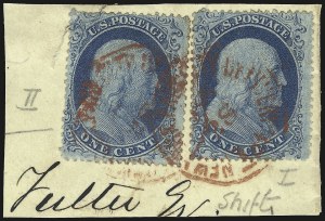 Sale 992, Lot 2068, 1c 1857-60 Issue (Scott 18-24)