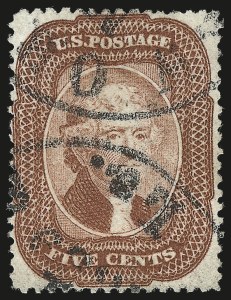Sale 992, Lot 2084, 3c-5c 1857-60 Issue (Scott 25-30A)