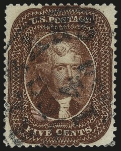 Sale 992, Lot 2085, 3c-5c 1857-60 Issue (Scott 25-30A)