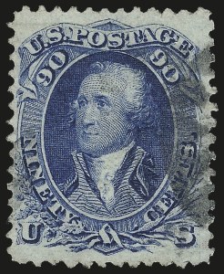 Sale 992, Lot 2164, 1867-68 Grilled Issue (F Grill - Scott 92-101)