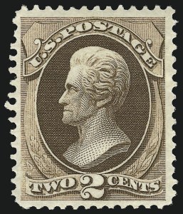 Sale 992, Lot 2232, 1873 Continental Bank Note Co. Issue (Scott 156-166), 2c Brown (157) Sale 992, Lot 2232, 1873 Continental Bank Note Co. Issue (Scott 156-166)