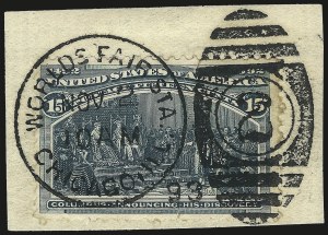 Sale 992, Lot 2283, 1893 Columbian Issue (1c thru 8c, Scott 230-236)