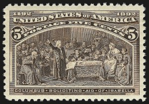 Sale 992, Lot 2290, 1893 Columbian Issue (1c thru 8c, Scott 230-236)
