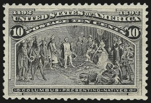 Sale Number 992, Lot Number 2294, 1893 Columbian Issue (10c thru $1.00, Scott 237-241)