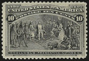Sale 992, Lot 2295, 1893 Columbian Issue (10c thru $1.00, Scott 237-241)