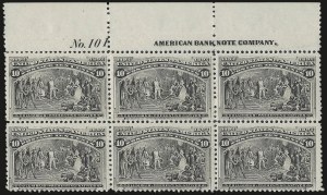 Sale 992, Lot 2296, 1893 Columbian Issue (10c thru $1.00, Scott 237-241)