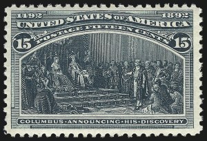 Sale 992, Lot 2298, 1893 Columbian Issue (10c thru $1.00, Scott 237-241)