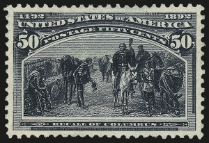 Sale 992, Lot 2304, 1893 Columbian Issue (10c thru $1.00, Scott 237-241)