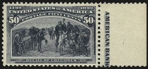Sale 992, Lot 2308, 1893 Columbian Issue (10c thru $1.00, Scott 237-241)