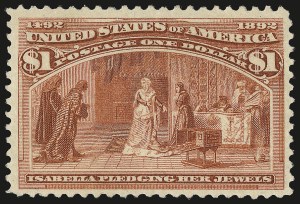 Sale 992, Lot 2310, 1893 Columbian Issue (10c thru $1.00, Scott 237-241)